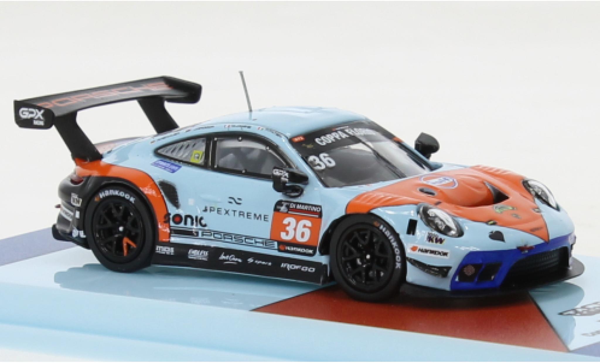 Porsche 992 GT3 R 1/64 Tarmac Works 911 (991) No.36 Gulf 12h Coppa Florio Sizilien 2020 modelauto