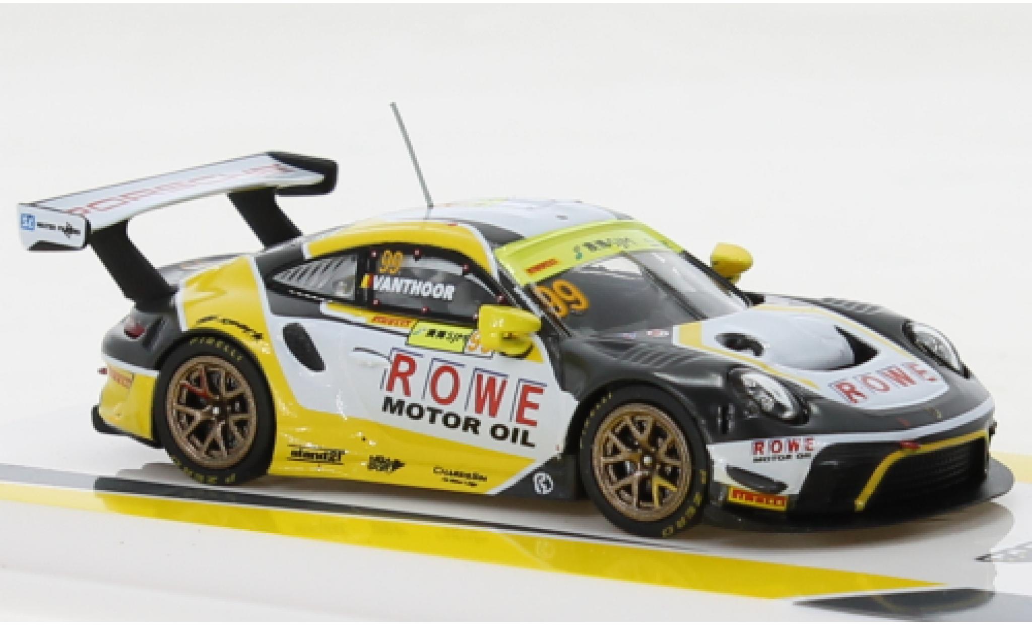 Porsche 992 GT3 R 1/64 Tarmac Works 911 (991) No.99 ROWE FIA GT Macau GT Cup 2019 modelauto