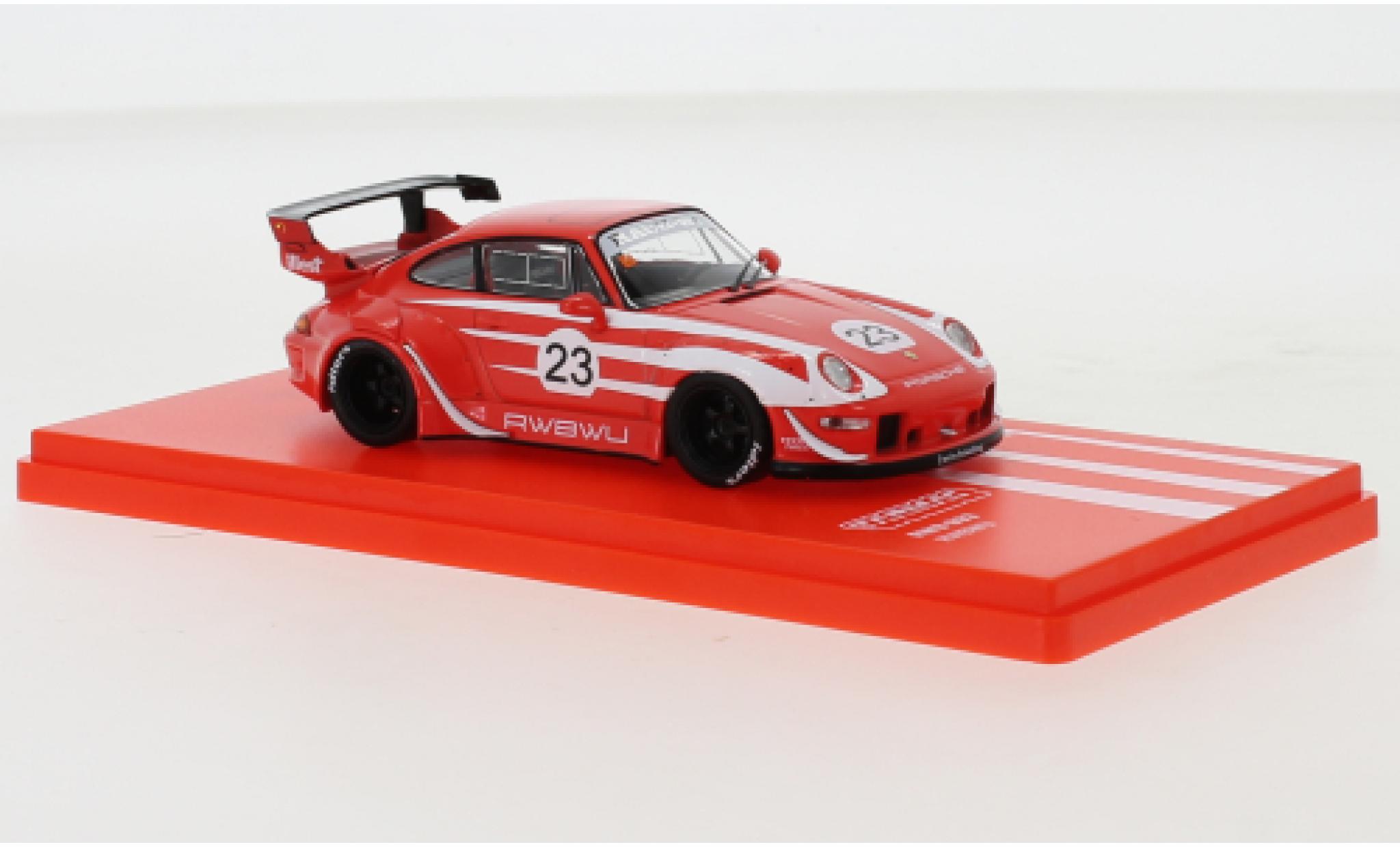 Porsche 993 RWB 1/64 Tarmac Works rood WU modelauto