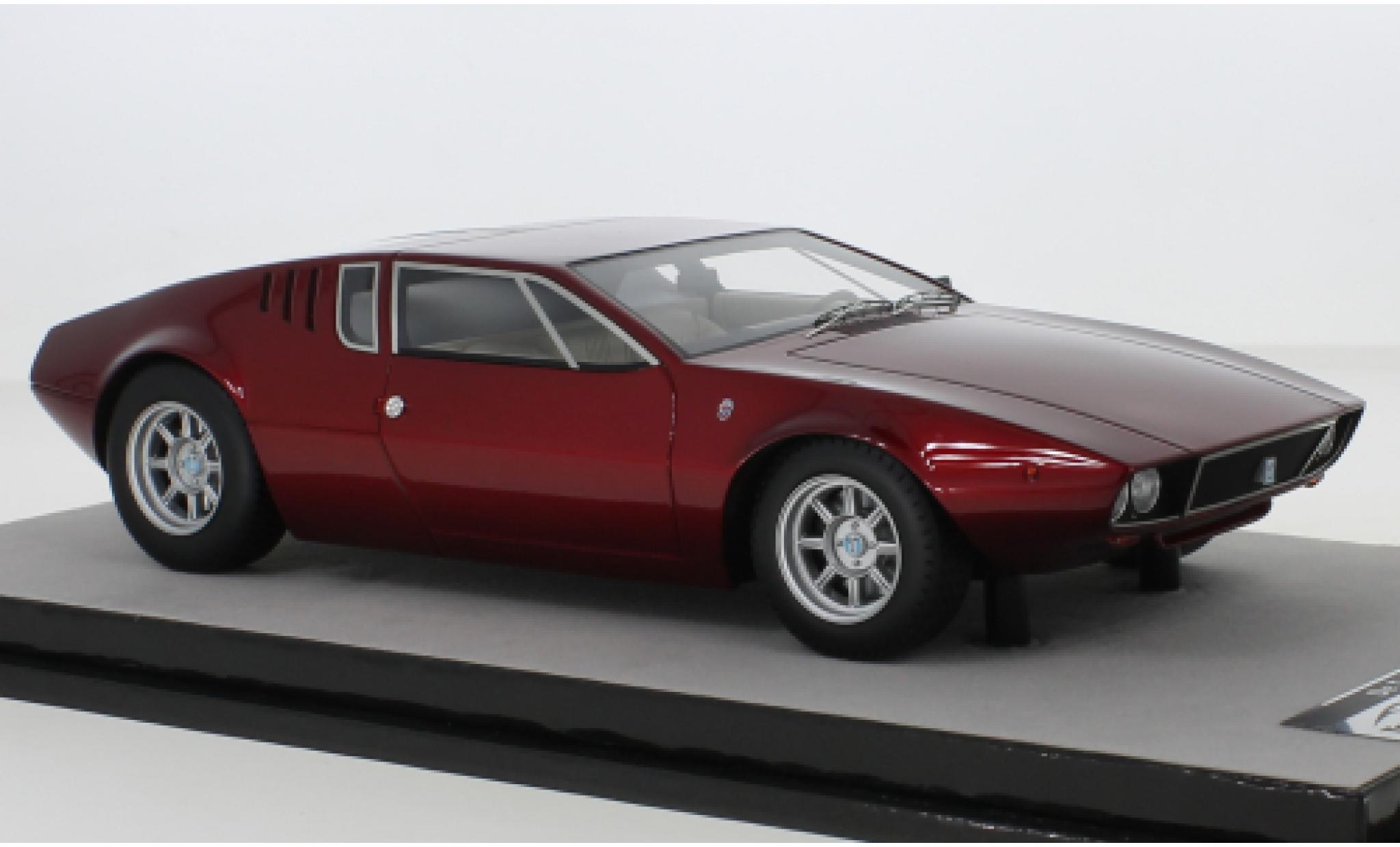 De Tomaso Mangusta 1/18 Tecnomodel metallic rood 1971 modelauto