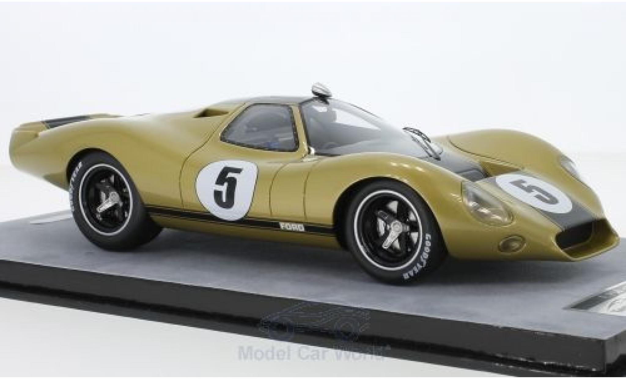 Ford P68 1/18 Tecnomodel Edition Alan Mann gold/zwart RHD No.5 1968 Pressefahrzeug modelauto