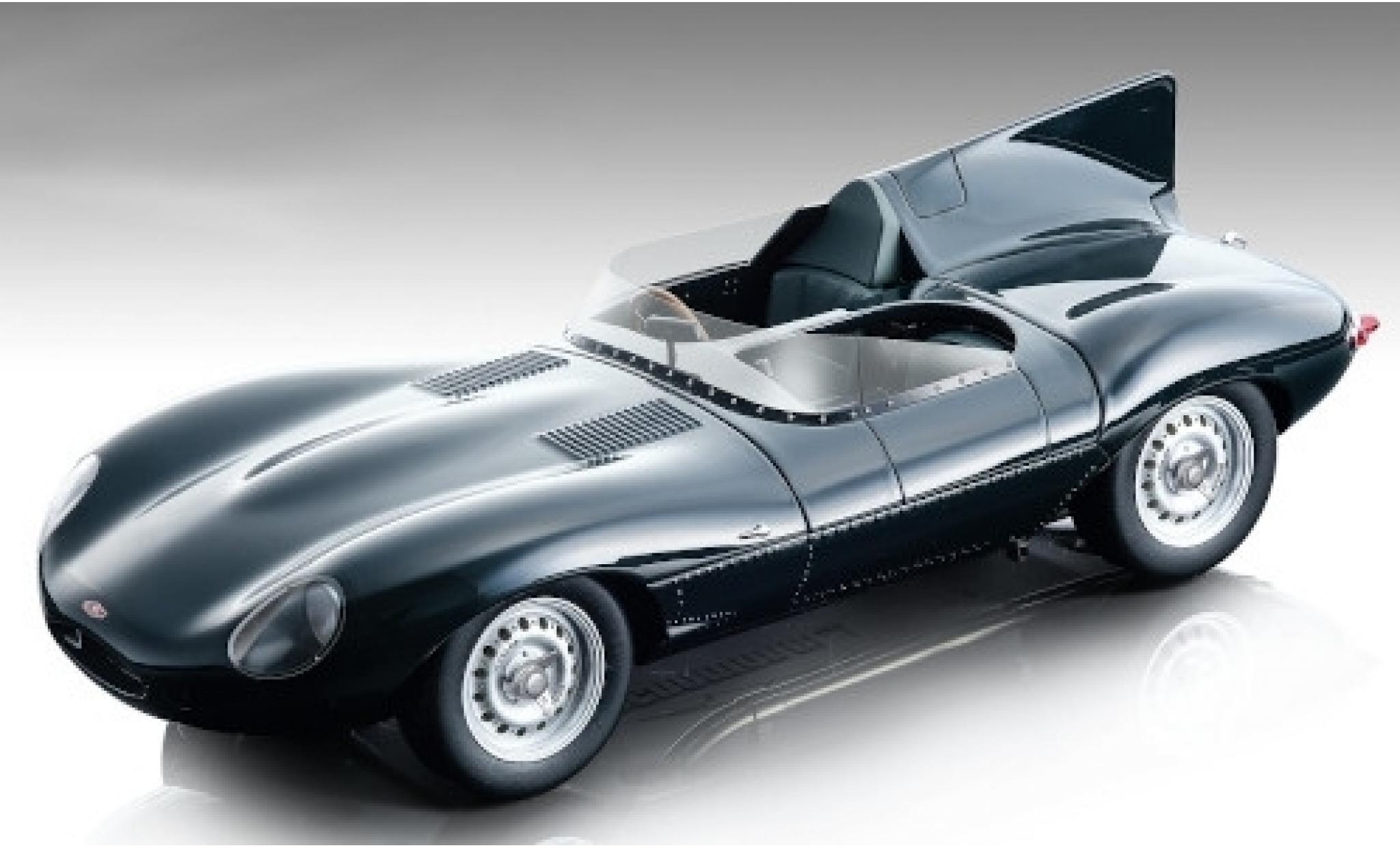 Jaguar D-Type 1/18 Tecnomodel Long Nose groen RHD 1957 Pressefahrzeug modelauto