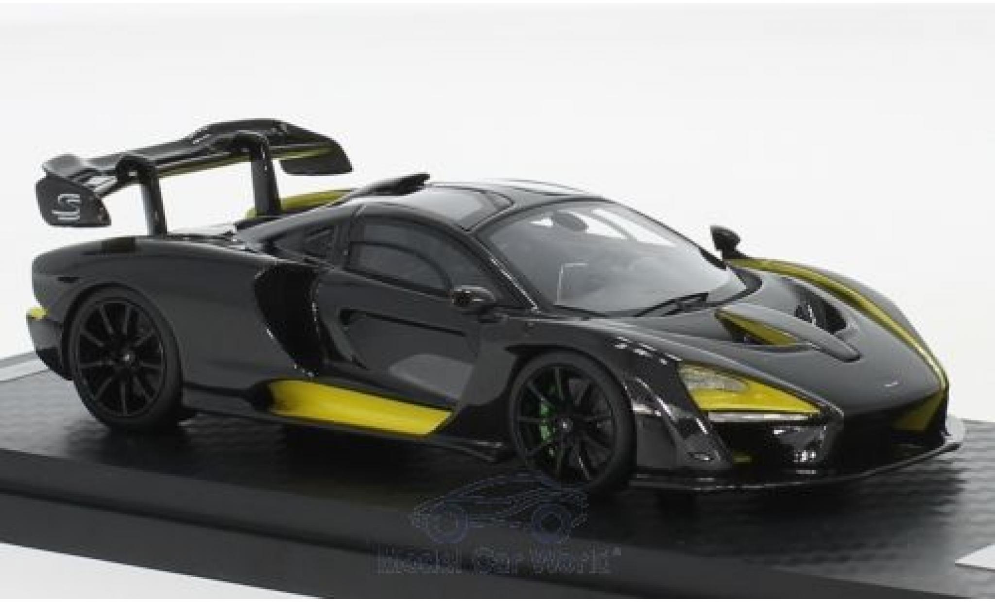 McLaren Senna 1/18 Tecnomodel carbon/geel 2018 modelauto