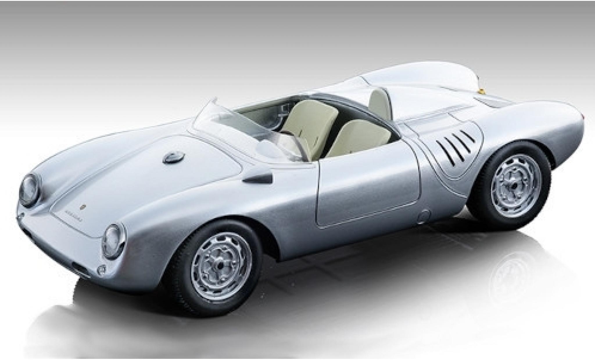 Porsche 550 1/18 Tecnomodel A RS grijs 1957 Strassenversion modelauto