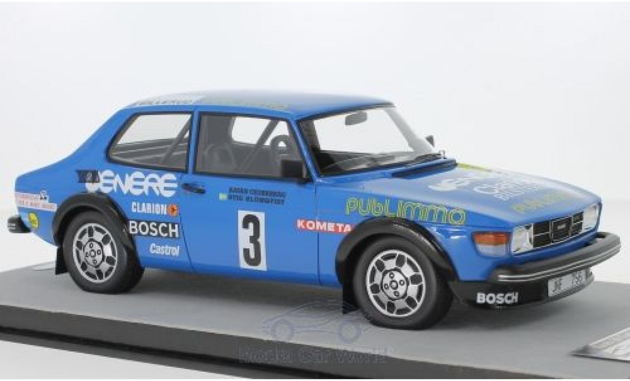 Saab 99 1/18 Tecnomodel Turbo No.3 Rallye WM Rallye Schweden 1981 S.Blomqvist/B.Cederberg modelauto