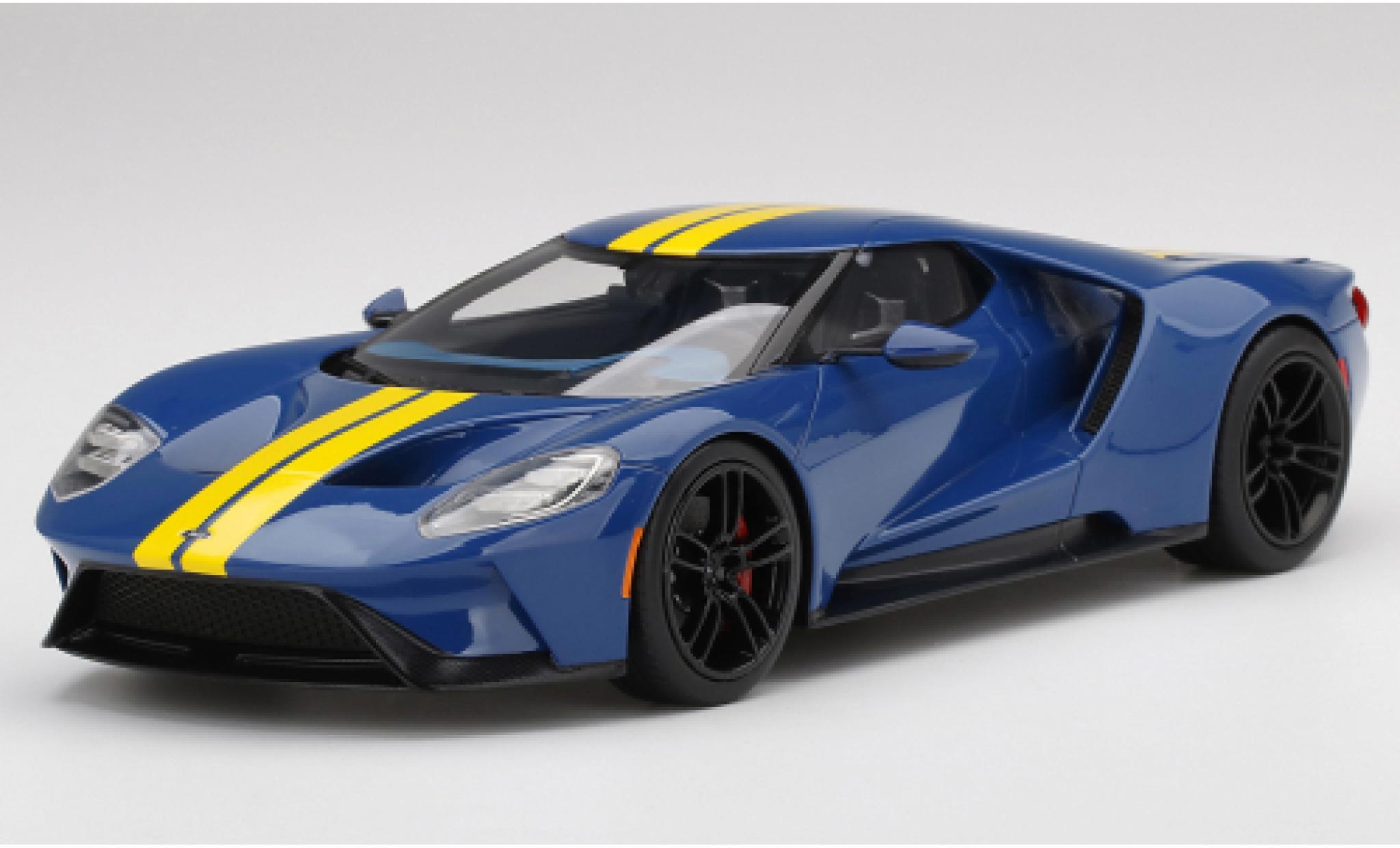 Ford GT 1/18 Top Speed blauw/geel modelauto