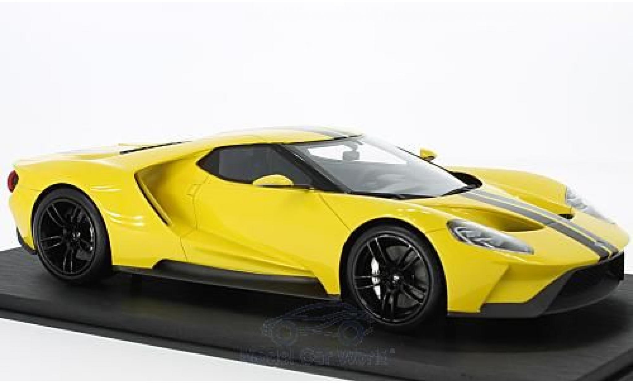 Ford GT 1/18 Top Speed geel/zwart Los Angeles Auto Show 2015 modelauto