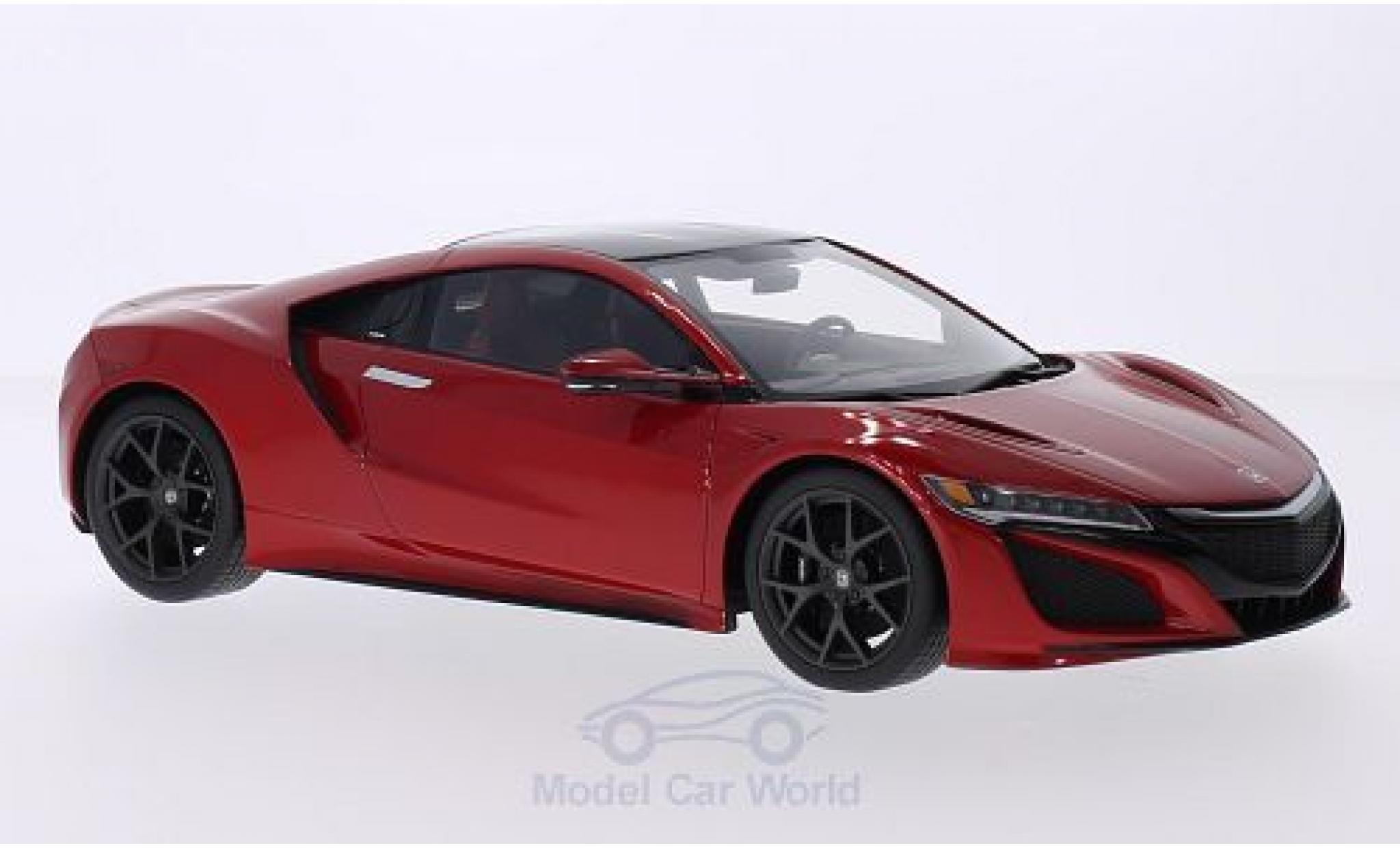 Honda NSX 1/18 Top Speed metallic rood/zwart 2015 Autosalon Genf modelauto