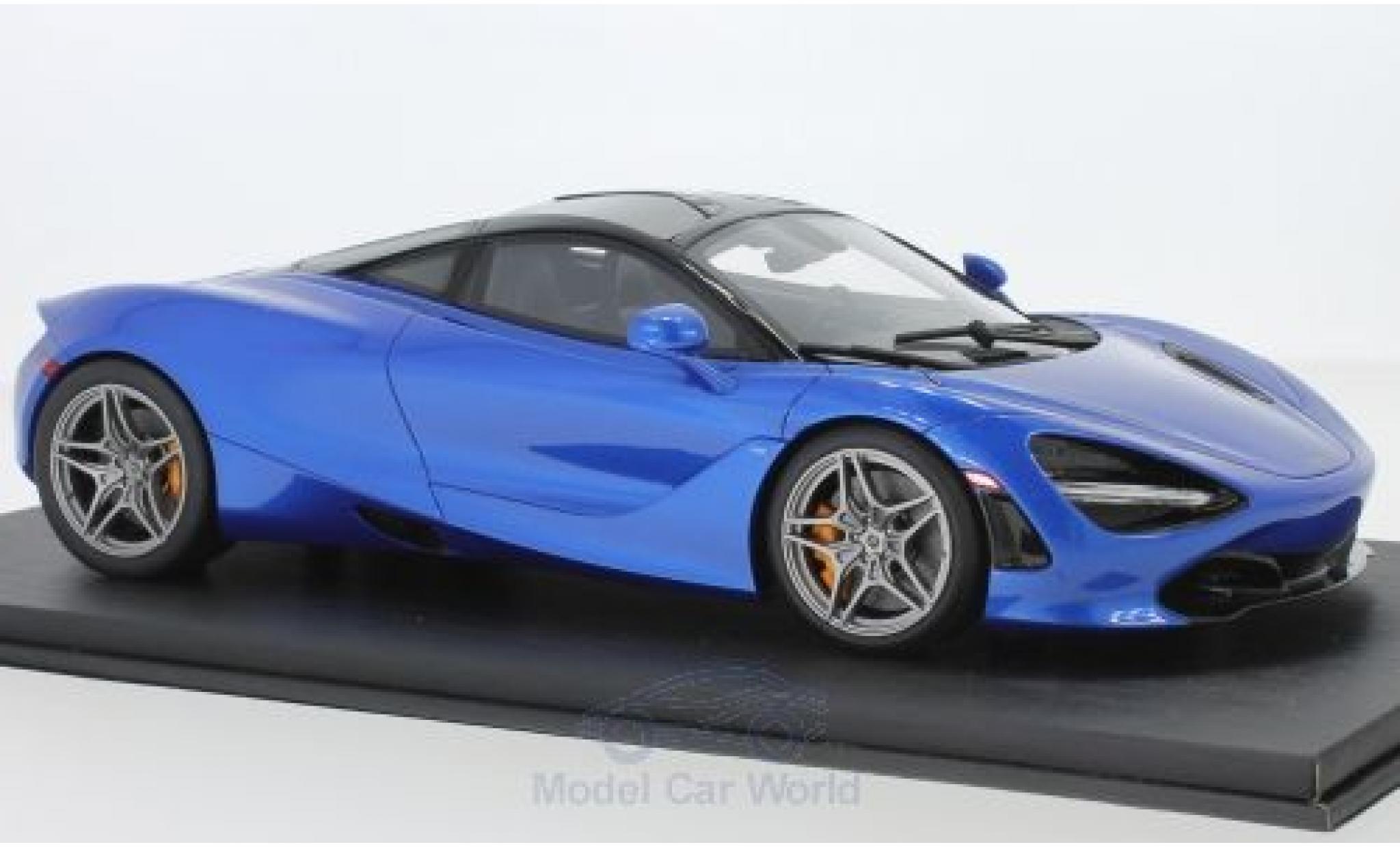 McLaren 720 1/18 Top Speed S metallic blauw modelauto