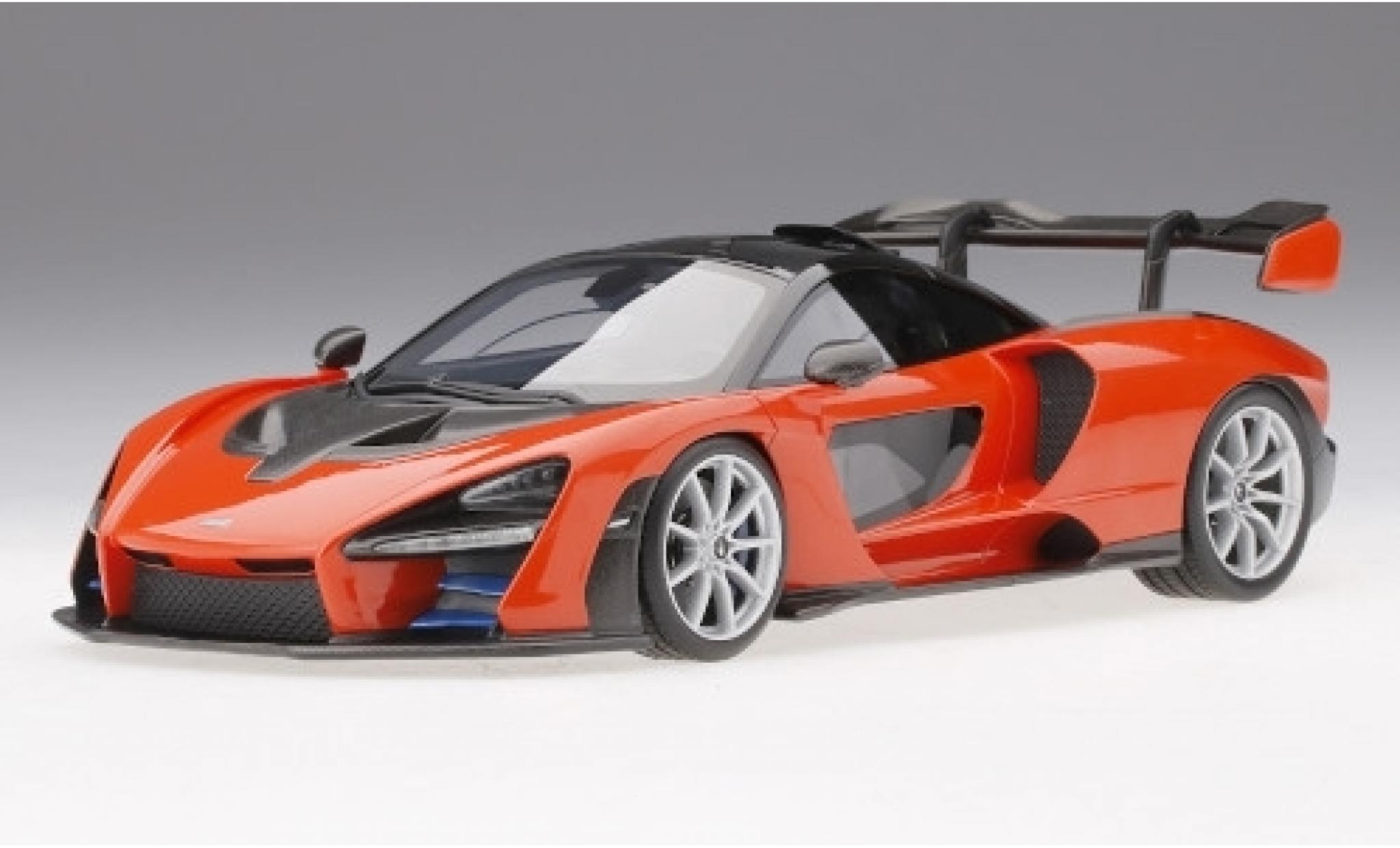 McLaren Senna 1/18 Top Speed metallic oranje modelauto