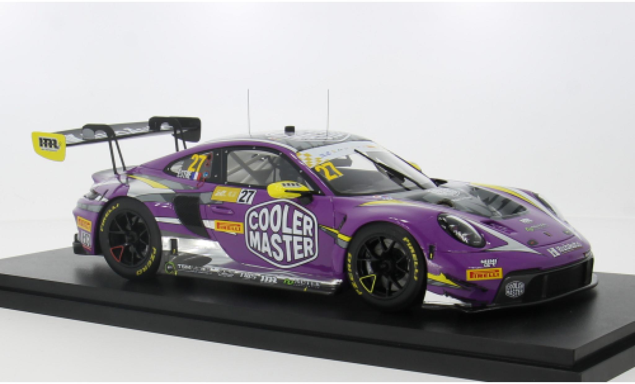 Porsche 992 GT3 R 1/18 Top Speed 911  No.27 Hubauto Racing Macau Guia Race 2023 1:18 modelauto