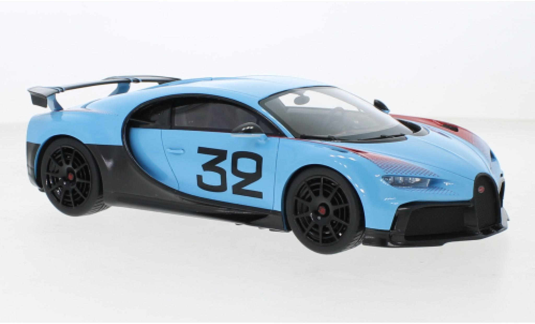 Bugatti Chiron 1/18 Top Speed Pure Sport blauw Grand Prix modelauto