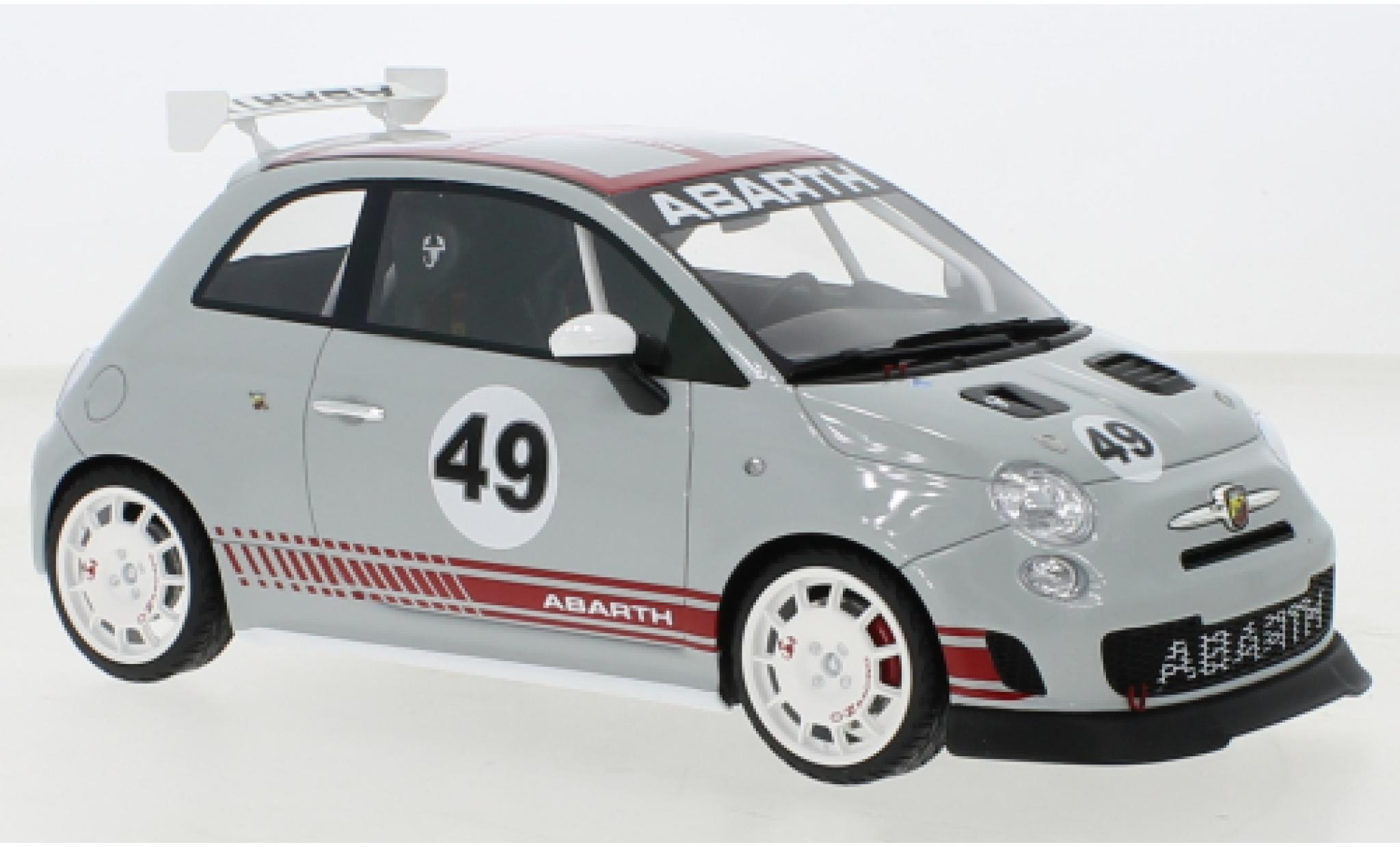 Fiat 500 1/18 Top Speed Abarth Assetto Corse grijs modelauto