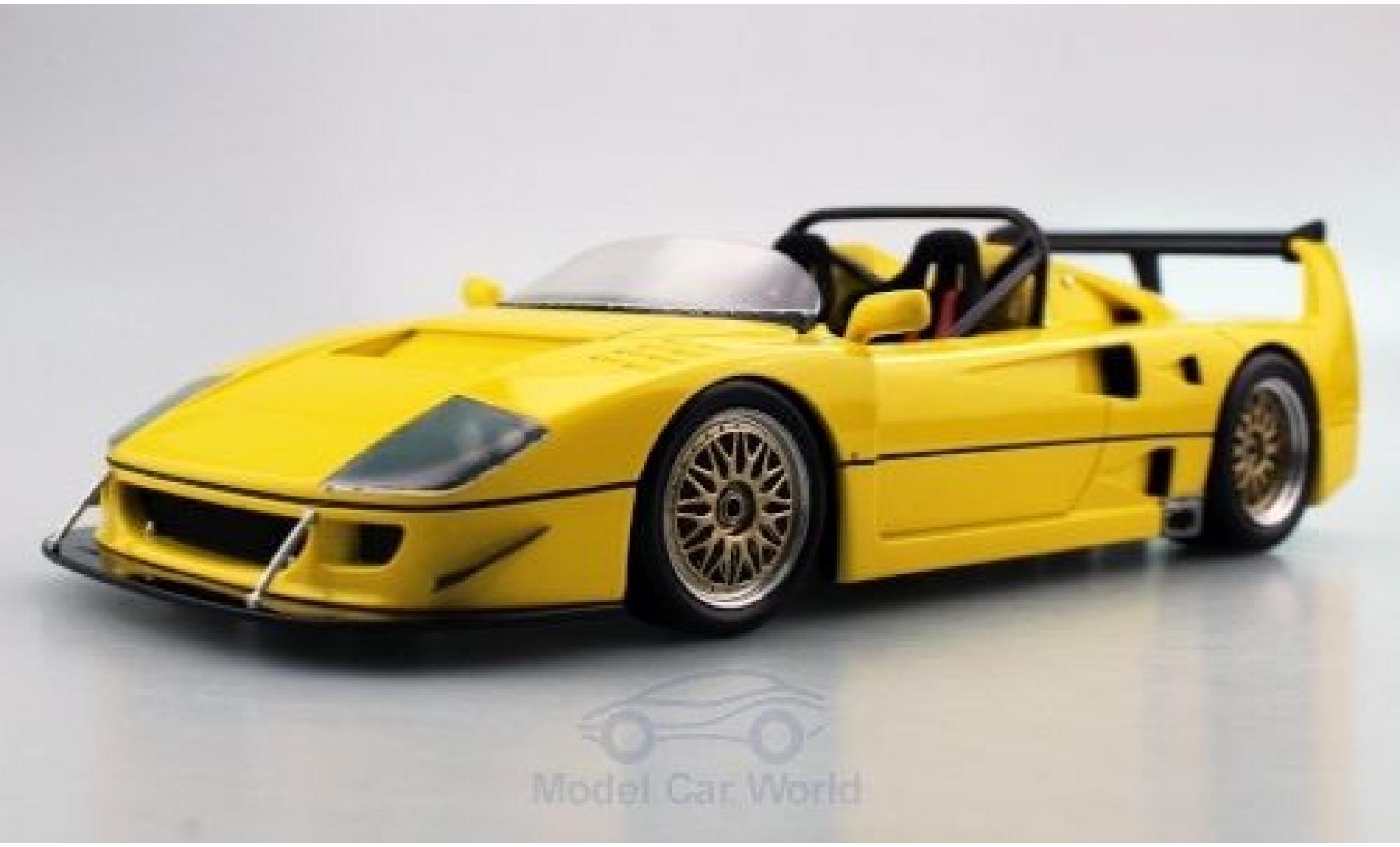 Ferrari F40 1/18 Topmarques Collectibles LM Beurlys Barchetta geel modelauto