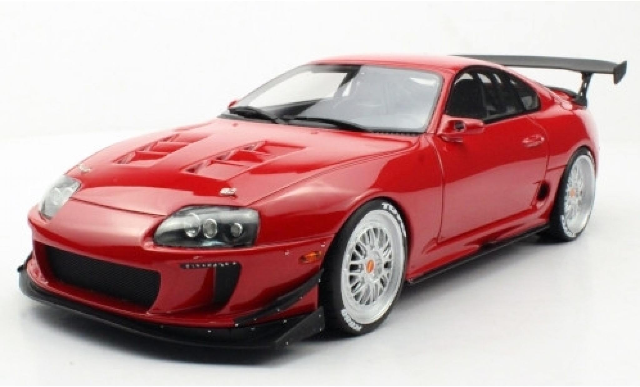 Toyota Supra 1/18 Topmarques Collectibles Enrique Munoz Twin Turbo ERM rood modelauto