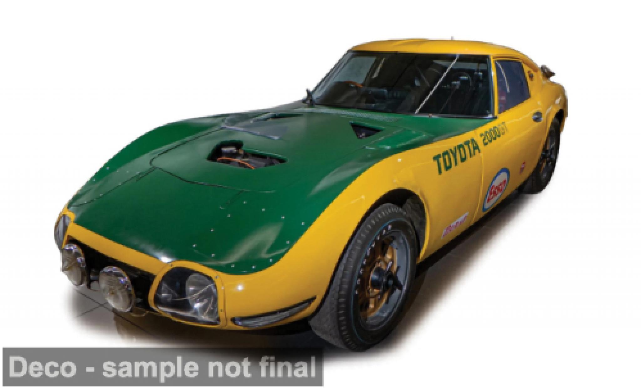 Toyota 2000 GT 1/64 IXO America geel/groen 1966 1:64 modelauto