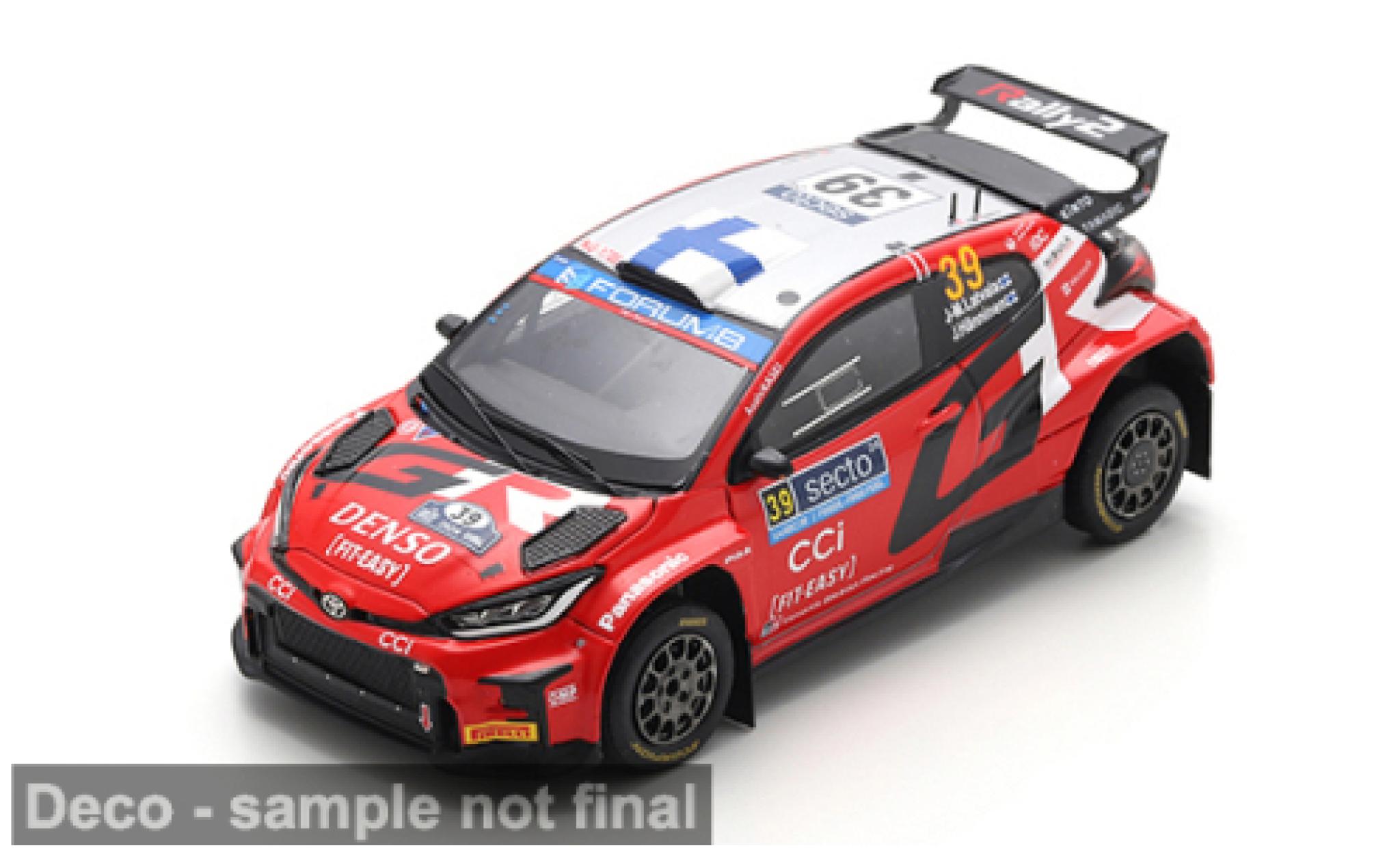 Toyota Yaris 1/43 Spark GR Rally 2 Rally Finland 2024 Gazoo Racing WRT #39 J.M.Latvalla/J.H&auml;nninen 1:43 modelauto