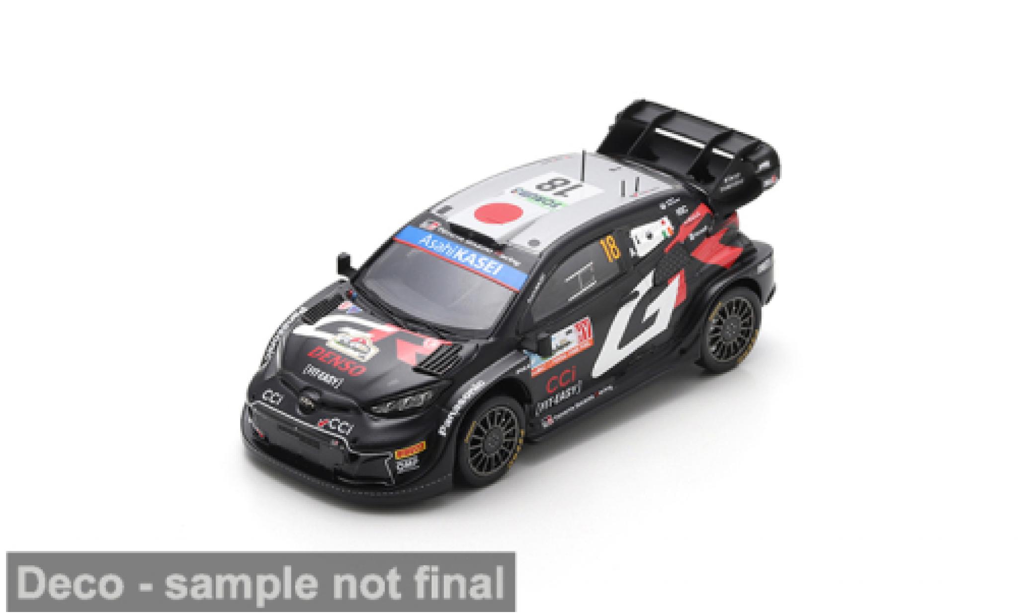 Toyota Yaris 1/43 Spark GR Rally1 Hybrid Rally Japan 2024 #18 T.Katsuta/A.Johnston 1:43 modelauto