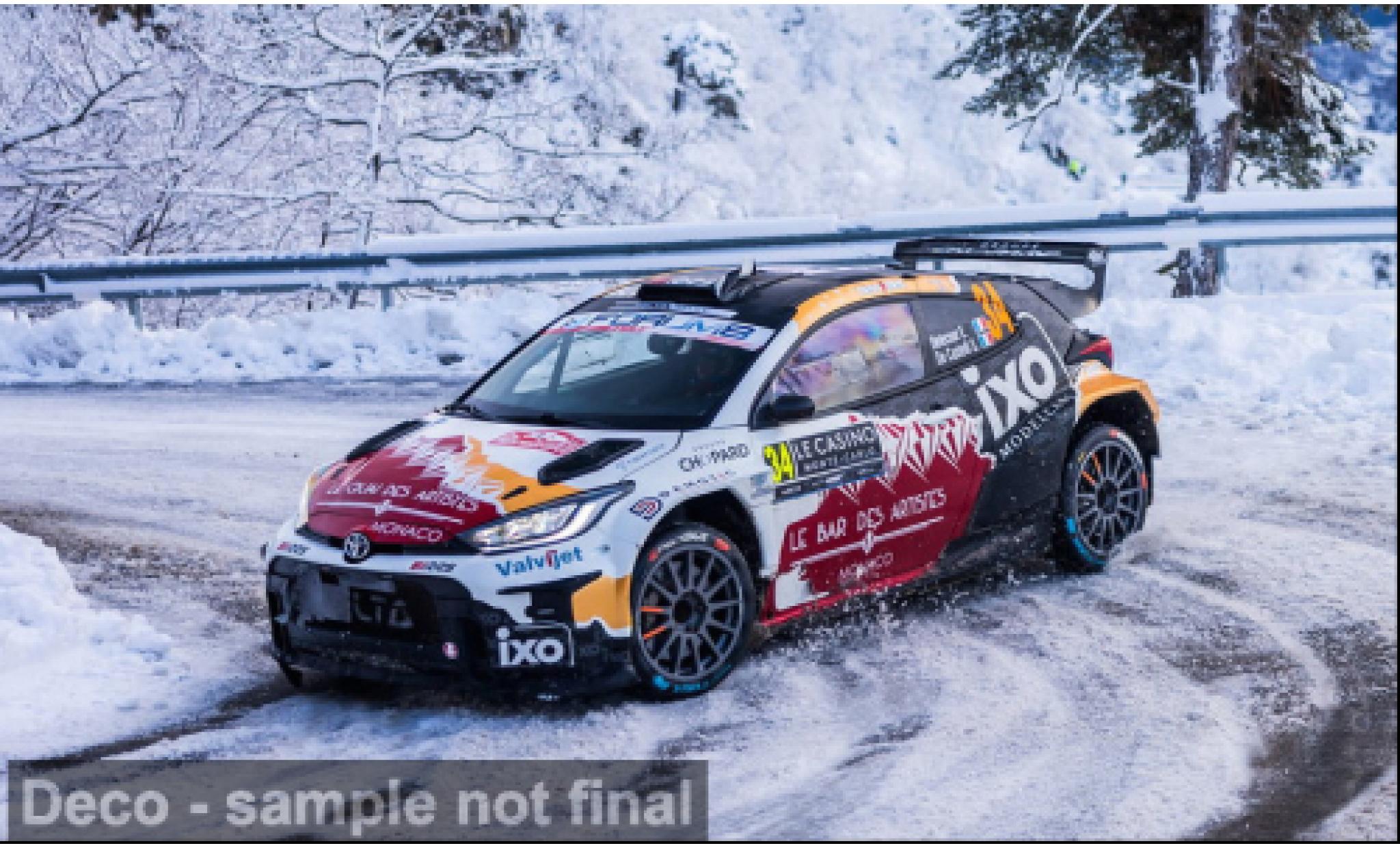 Toyota Yaris 1/18 IXO GR Rally2 Rallye Monte Carlo 2026 #34 E.Delecour/S.De Castelli 1:18 modelauto