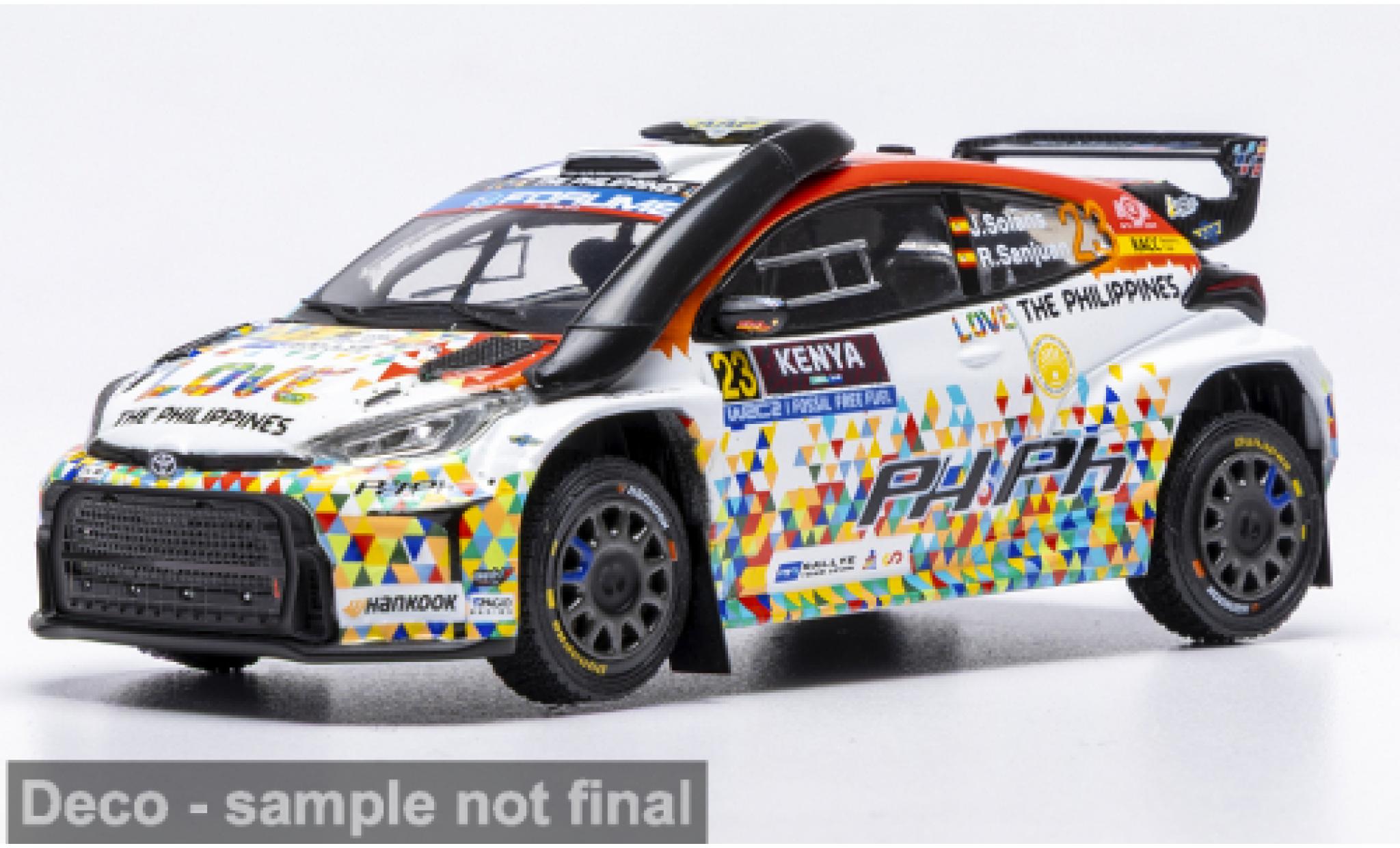 Toyota Yaris 1/43 IXO GR Rally2 Safari Rallye Kenia 2025 #23 J.Solans/R.Sanjuan 1:43 modelauto