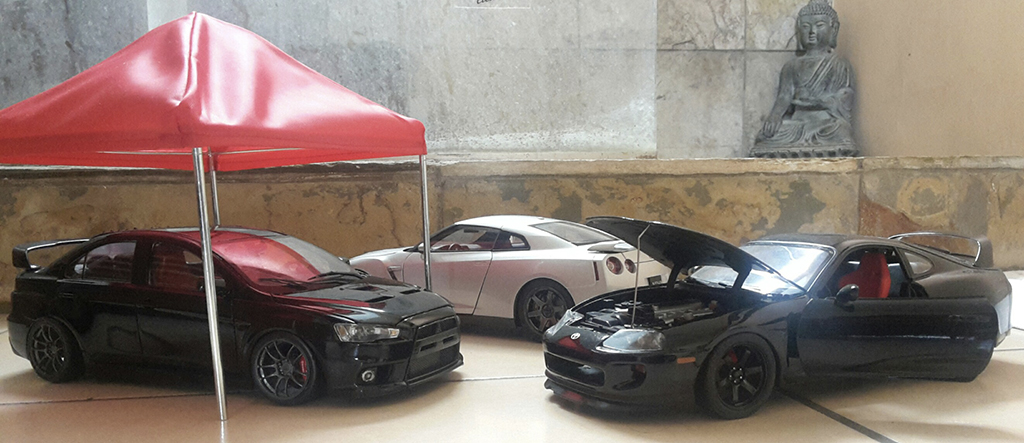 Toyota Supra Base zwart jantes 18 pouces et disques de frein 1/18 Kyosho