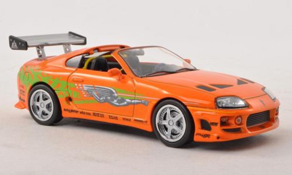Toyota Supra 1/43 Greenlight MkIV Tuning oranje mit Dekor Fast & Furious 1995 modelauto
