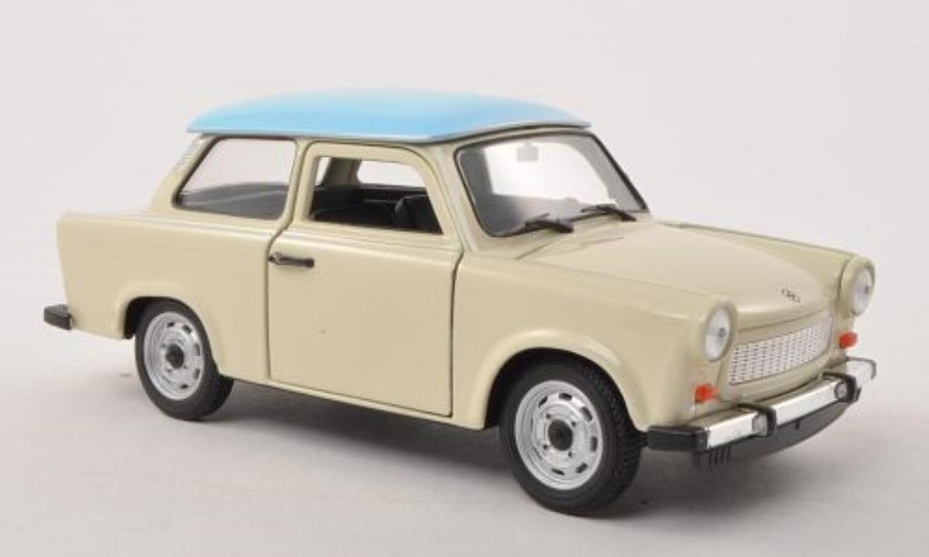 Trabant 601 1/24 Welly beige/blauw modelauto