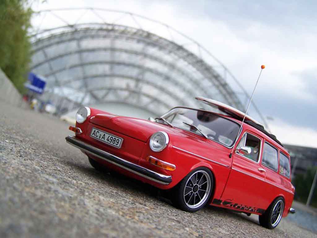 Volkswagen 1600 1/18 Sun Star tl old school rood avec brm jantes modelauto