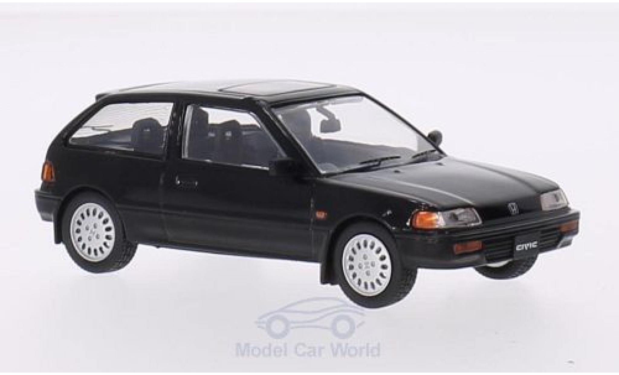 Honda Civic 1/43 Triple 9 Collection zwart RHD 1987 modelauto