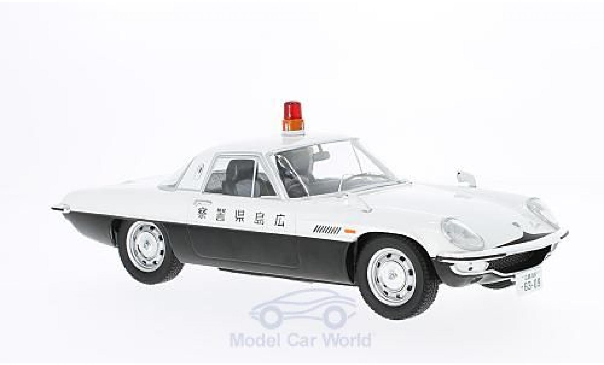 Mazda Cosmo 1/18 Triple 9 Collection Sport wit/zwart RHD Politie Japan Diecast Sealed Body Series ohne Vitrine modelauto
