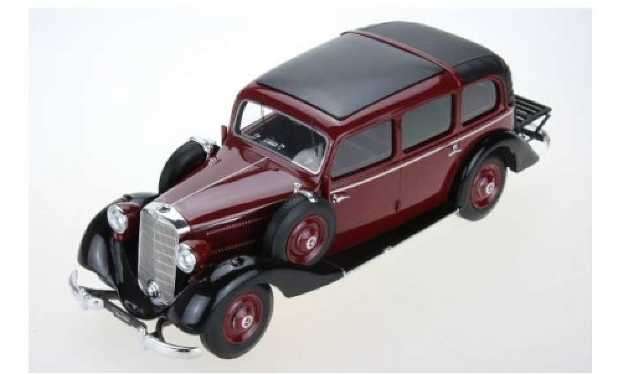 Mercedes 260 1/18 Triple 9 Collection D (W138) Pullman Landaulet rood/zwart 1936 ferm&eacute; Verdeck modelauto