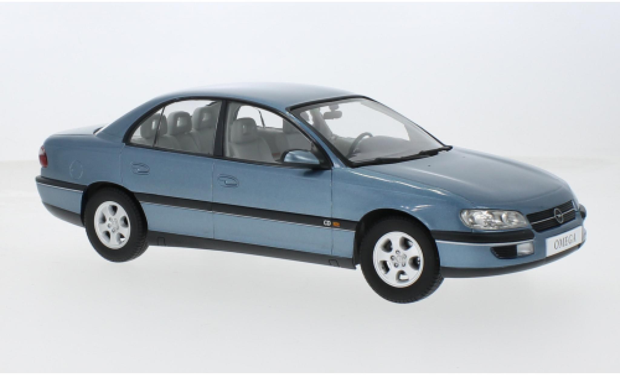 Opel Omega 1/18 Triple 9 Collection B metallic blauw 1996 1:18 modelauto