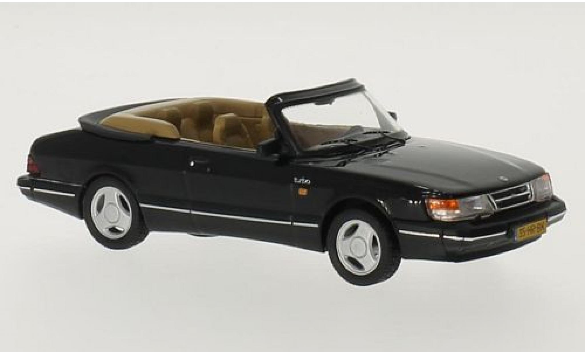 Saab 900 1/43 Triple 9 Collection Cabriolet zwart 1991 modelauto