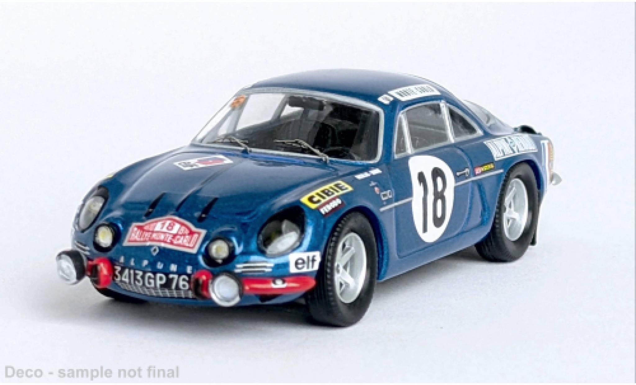 Alpine A110 1/43 Trofeu Rally Monte Carlo 1970 #18 1:43 modelauto