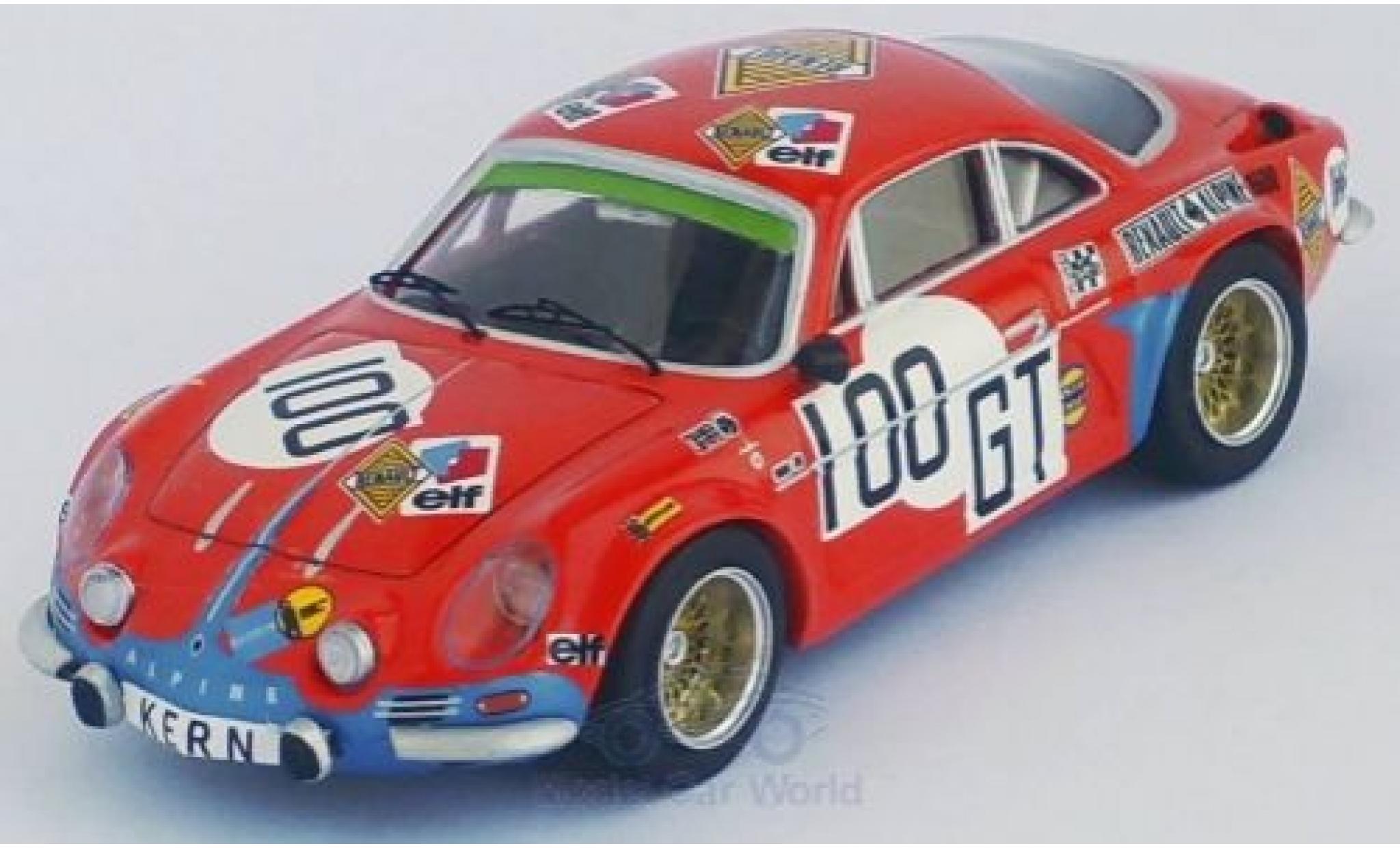 Alpine A110 1/43 Trofeu Renault No.100 Deutsche Renault Automobile 1000 Km N&uuml;rburgring 1971 D.Kern/W.Sommer modelauto