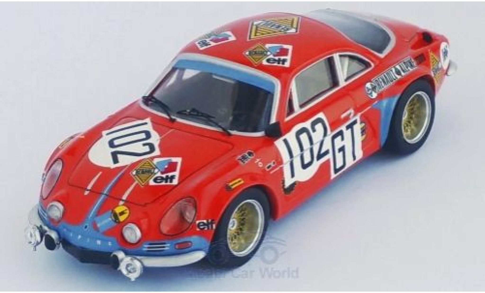 Alpine A110 1/43 Trofeu Renault No.102 Deutsche Renault Automobile 1000 Km N&uuml;rburgring 1971 K.L&uuml;bbering/H.Klauke modelauto
