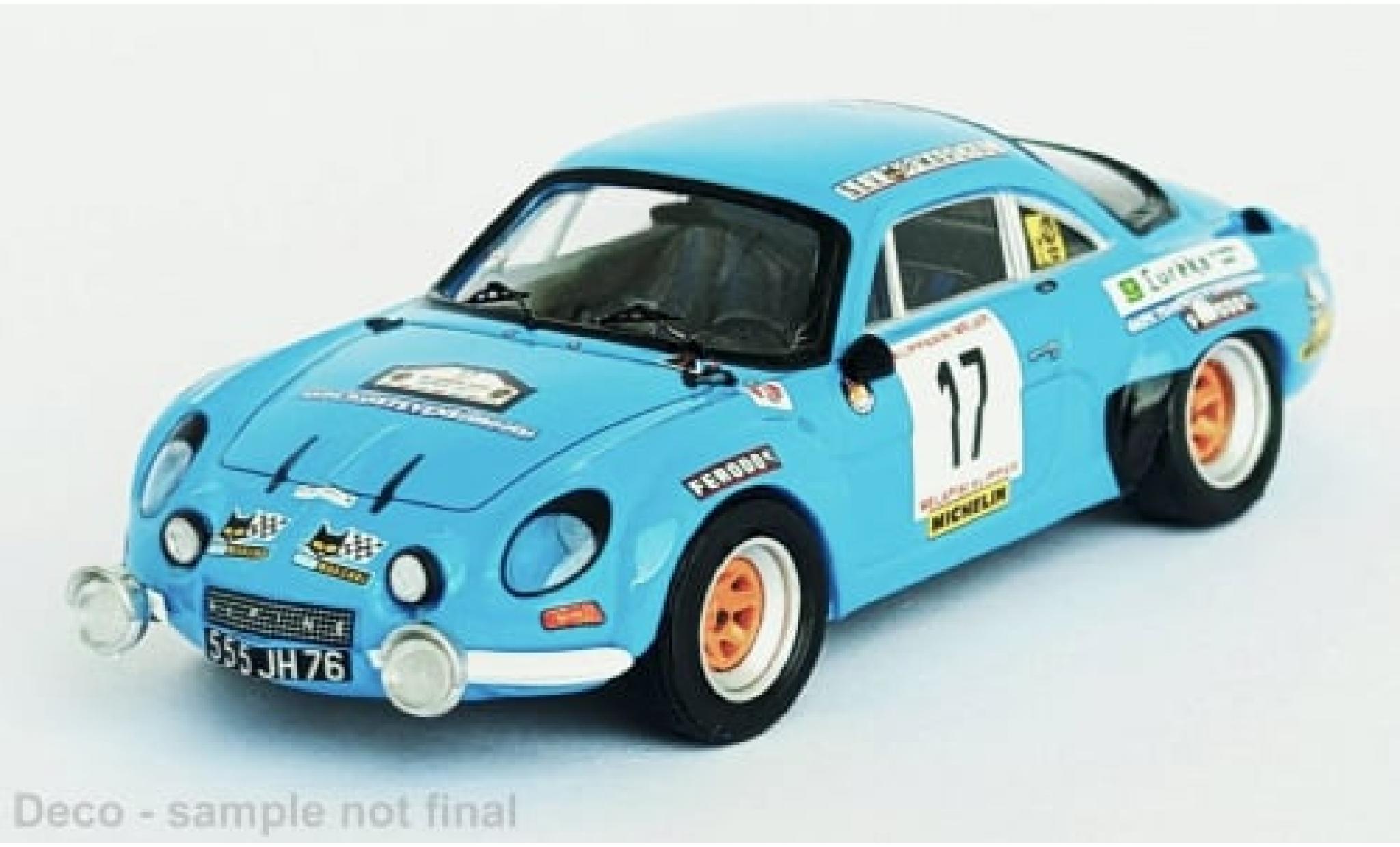 Alpine A110 1/43 Trofeu Renault No.17 Rallye Ypres 1977 1:43 modelauto