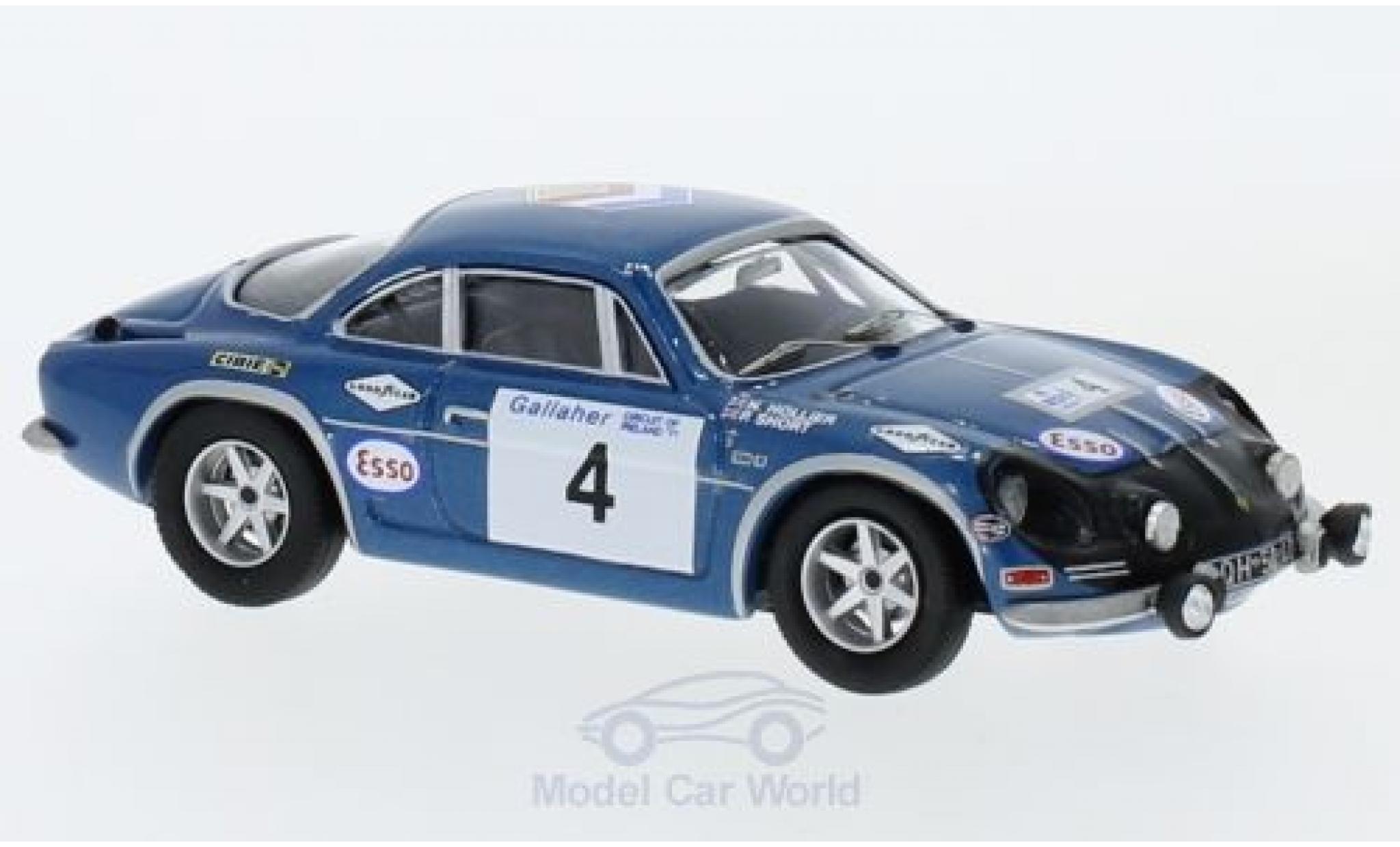 Alpine A110 1/43 Trofeu Renault No.4 Rallye Irland 1971 N.Hollier/P.Short modelauto