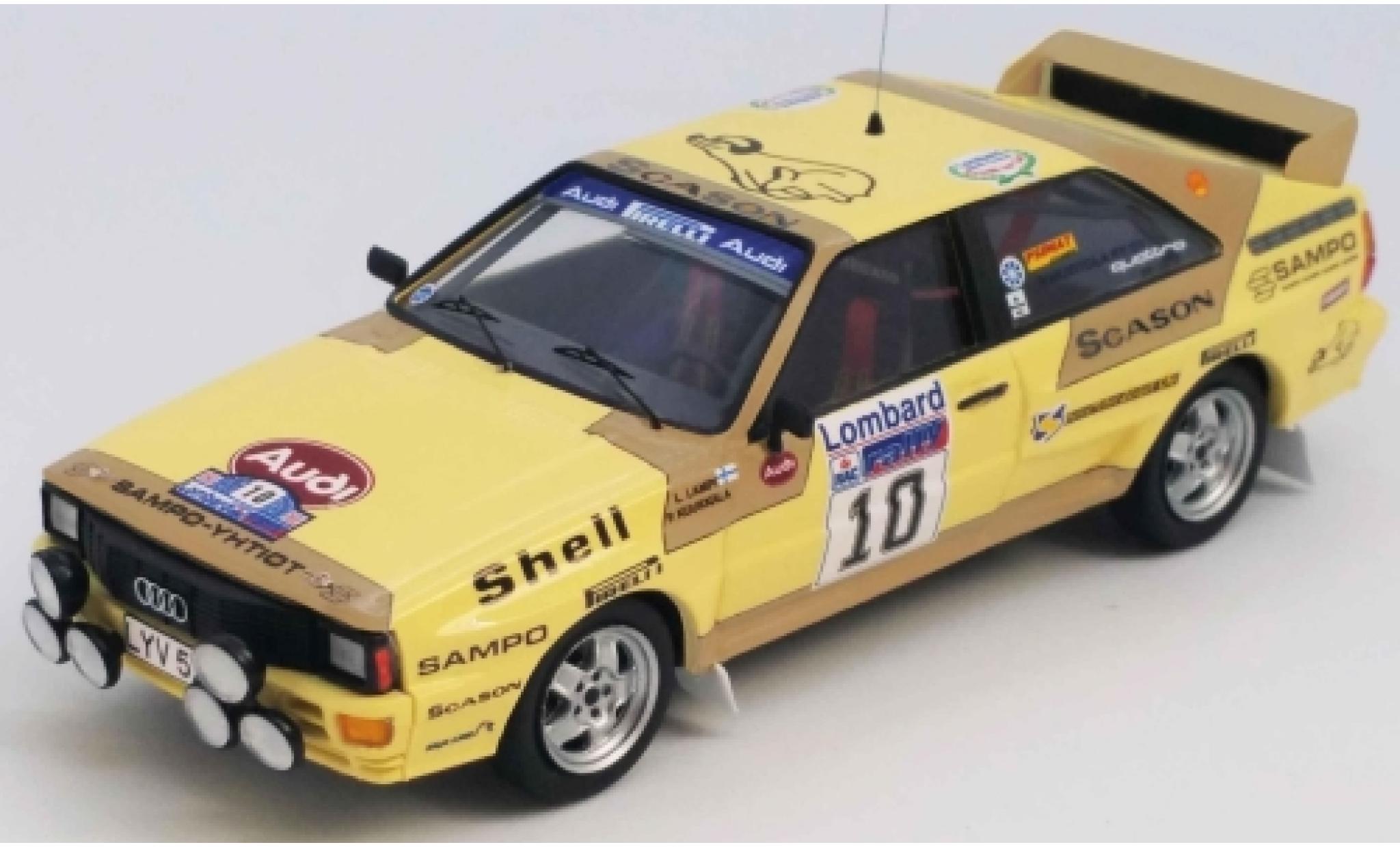 Audi Quattro 1/43 Trofeu quattro No.10 Rallye WM RAC Rallye 1983 L.Lampi/P.Kuukkala modelauto