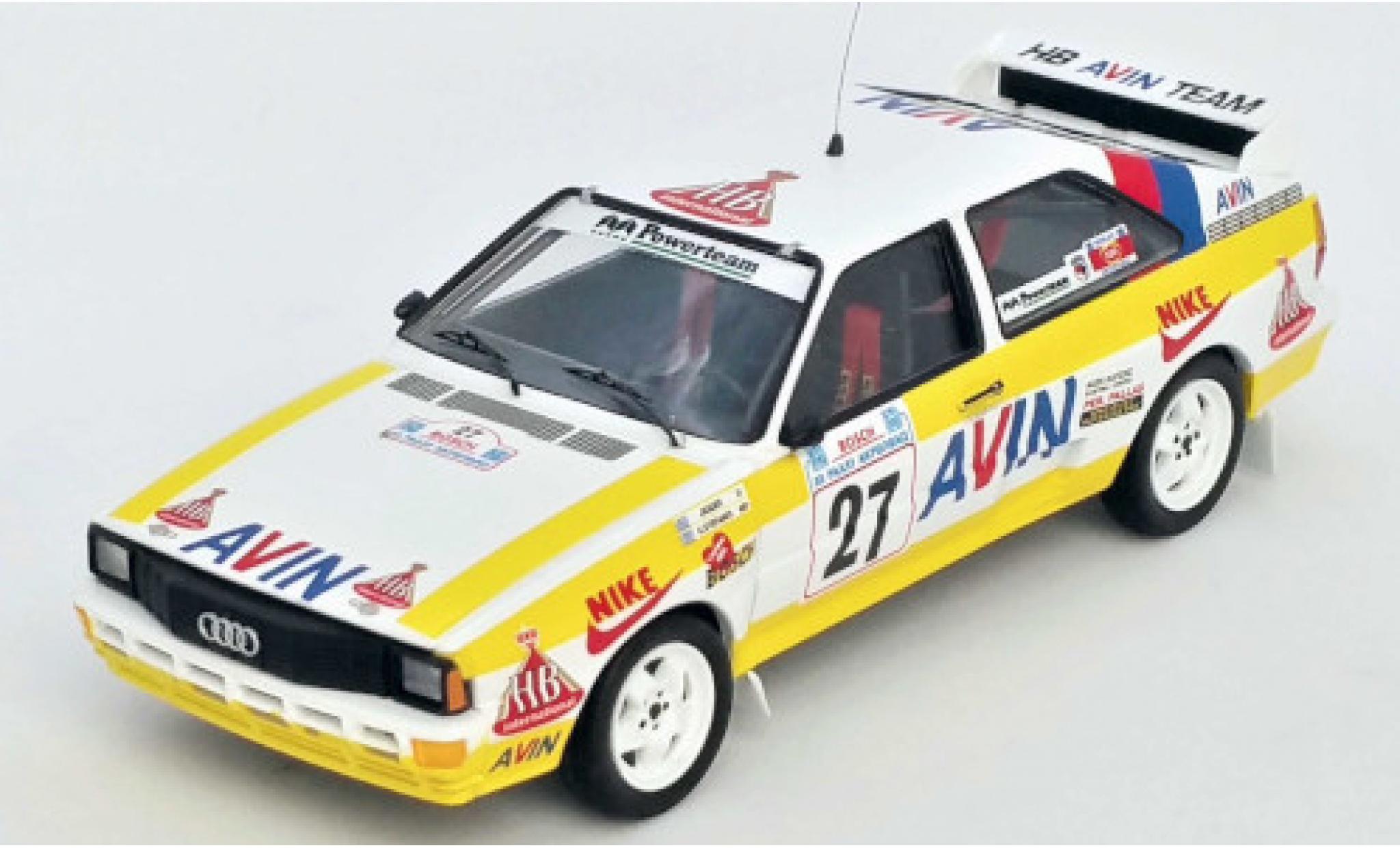 Audi Quattro 1/43 Trofeu quattro No.27 HB Avin Team HB Rally Acropolis 1986 Jigger/S.Konstantinos modelauto