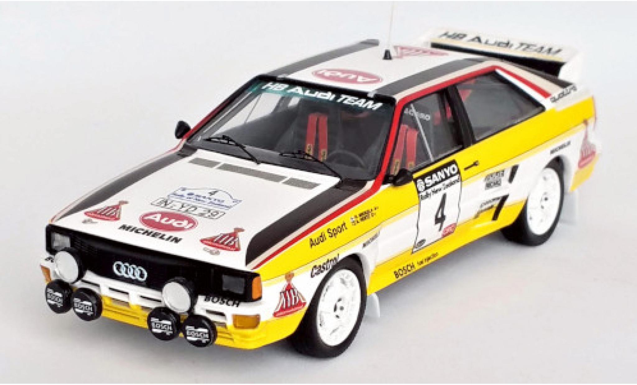 Audi Quattro 1/43 Trofeu quattro No.4 HB Team HB Rallye WM Rallye Neuseeland 1984 H.Mikkola/A.Hertz modelauto