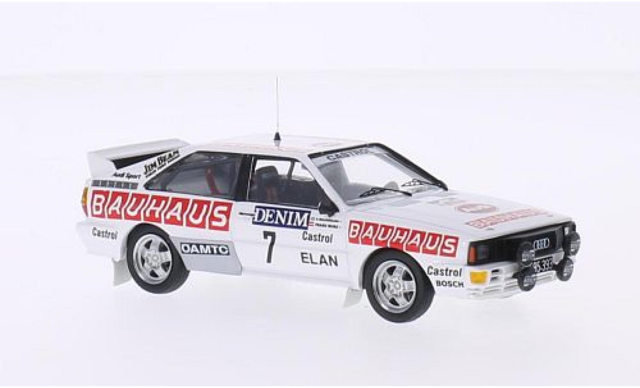 Audi Quattro 1/43 Trofeu quattro No.7 Bauhaus J&auml;nner Rally 1984 B.Waldegaard/F.Wurz modelauto