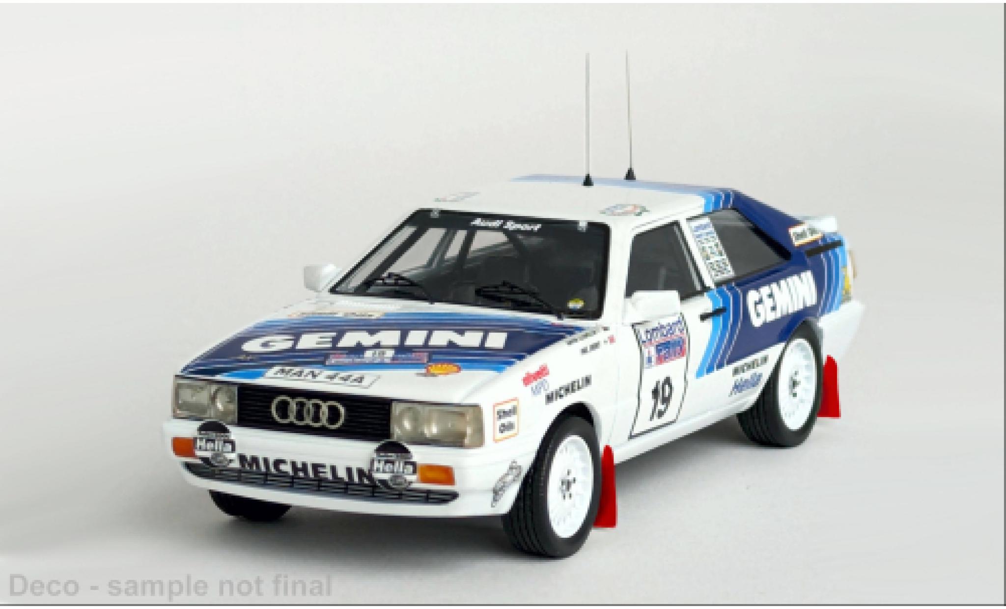 Audi Quattro 1/43 Trofeu quattro RAC Rally 1987 #19 1:43 modelauto