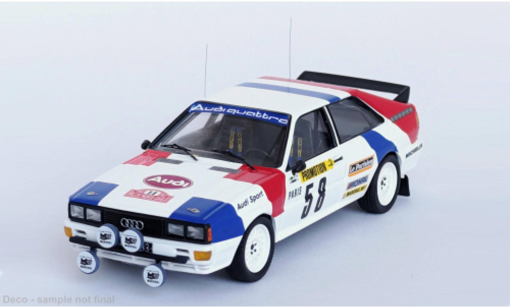 Audi Quattro 1/43 Trofeu quattro Rally Monte Carlo 1983 #58 1:43 modelauto