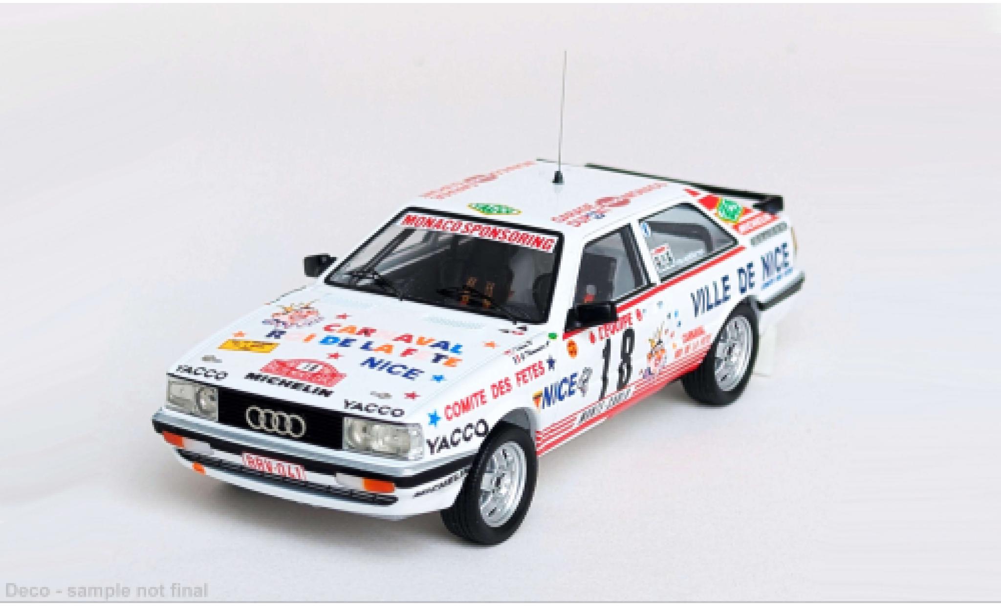 Audi Quattro 1/43 Trofeu quattro Rally Monte Carlo 1987 #18 1:43 modelauto