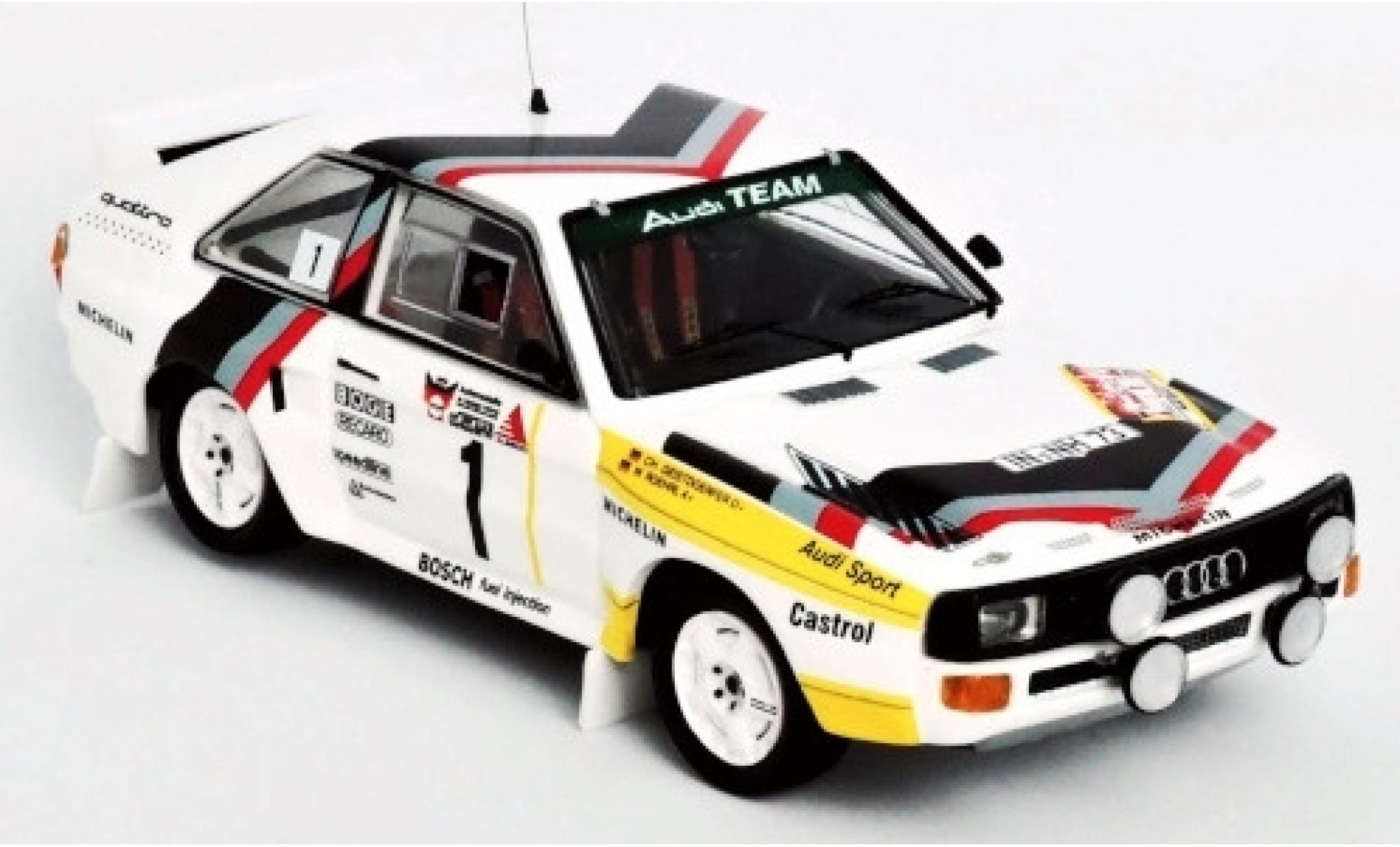 Audi Sport Quattro 1/43 Trofeu Sport quattro No.1 Team Rally DM 3 St&auml;dte Rally 1984 Version: Samstag W.R&ouml;hrl/C.Geistd&ouml;rfer modelauto