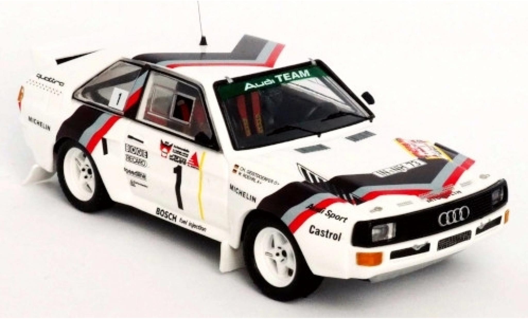 Audi Sport Quattro 1/43 Trofeu Sport quattro No.1 Team Rally DM 3 St&auml;dte Rally 1984 Version: Start W.R&ouml;hrl/C.Geistd&ouml;rfer modelauto