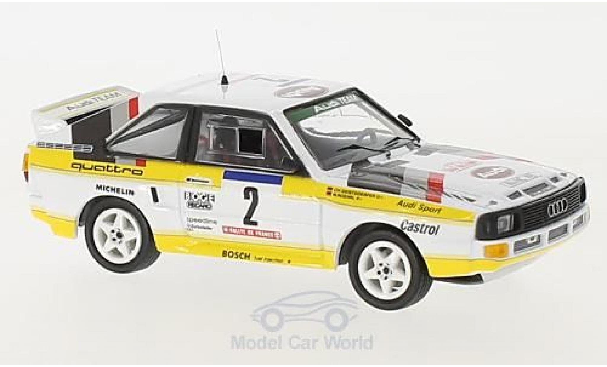 Audi Sport Quattro 1/43 Trofeu Sport quattro No.2 HB Team HB Rallye WM Rallye Tour de Corse 1984 mit Decals W.R&ouml;hrl/C.Geistd&ouml;rfer modelauto