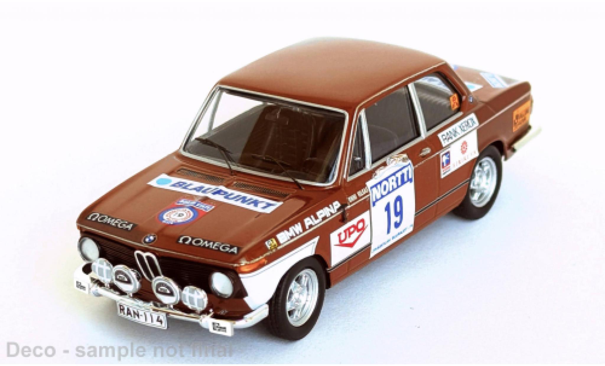 Bmw 1602 1/43 Trofeu 1000 Lakes Rally 1974 #19 1:43 modelauto
