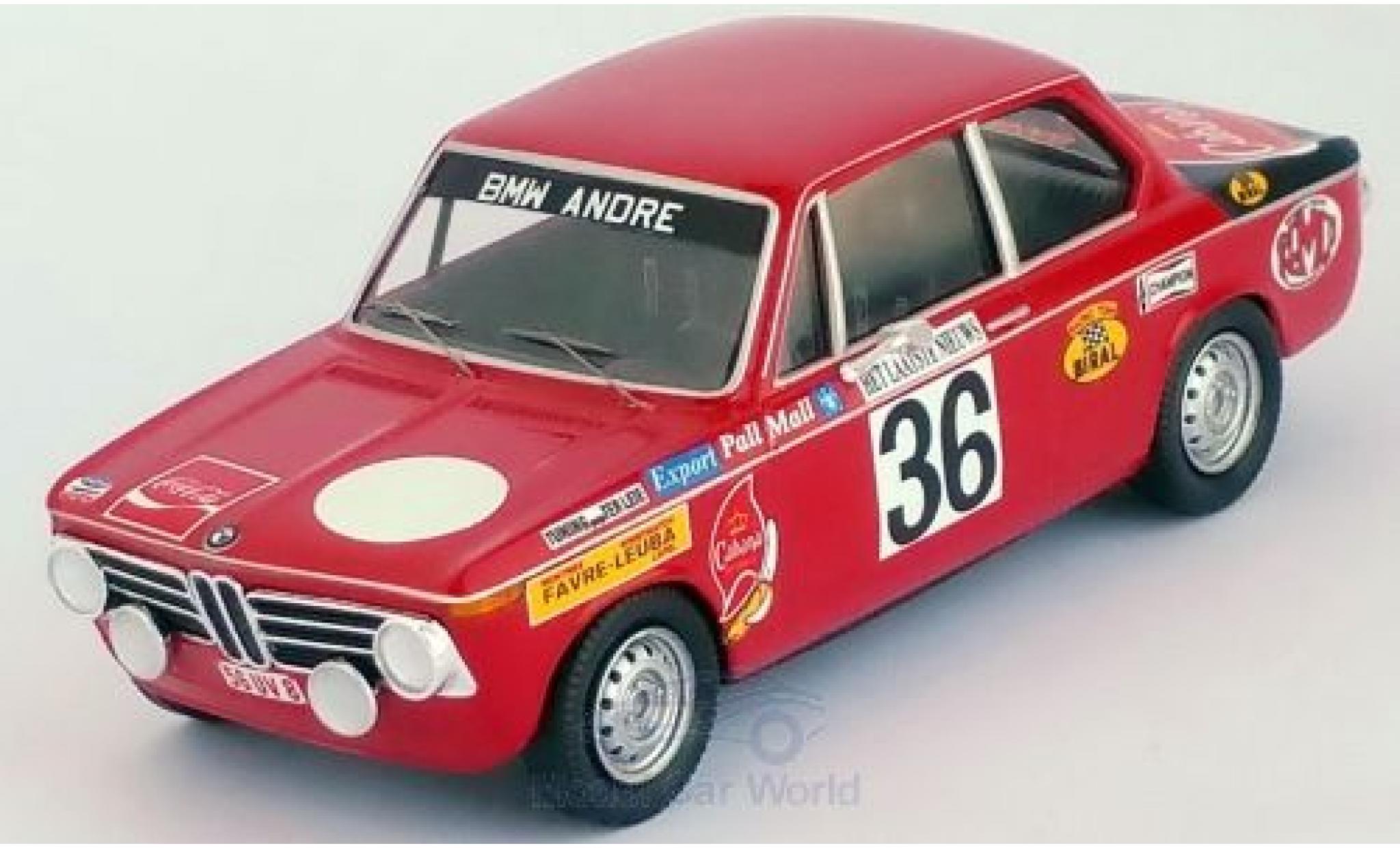 Bmw 2002 1/43 Trofeu ti No.36 Rally Ypres 1971 Pedro/Jimmy modelauto